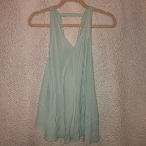 TEAL TWIST BACK TANK